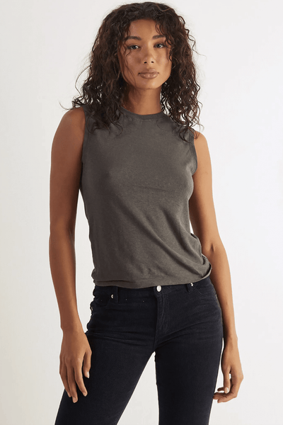 ROLLAS TOPS ROLLA'S KATE ORGANIC TANK - WASHED BLACK