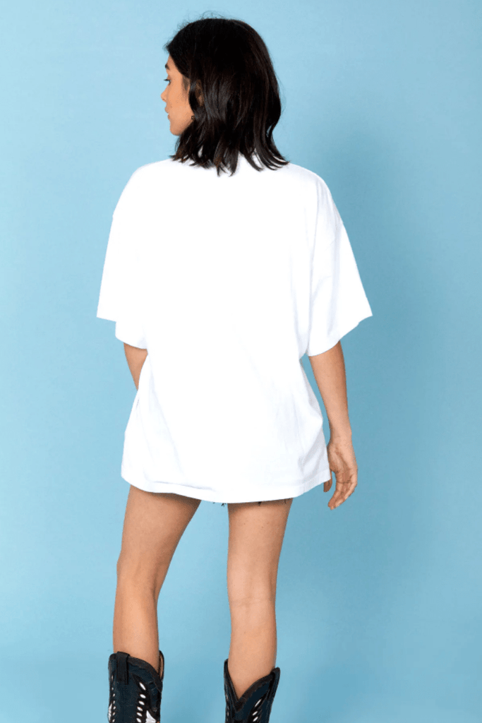 ROLLAS TOPS ROLLA'S VARSITY SUPER SLOUCH TEE - WHITE