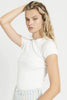 ROLLAS TOPS ROLLAS BABY RIB TEE - WHITE MARLE
