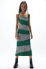 RUE STIIC DRESSES RUE STIIC ANYA KNIT DRESS - FOREST GREEN WHITE
