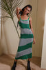 RUE STIIC DRESSES RUE STIIC ANYA KNIT DRESS - FOREST GREEN WHITE