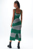 RUE STIIC DRESSES RUE STIIC ANYA KNIT DRESS - FOREST GREEN WHITE