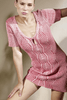 RUE STIIC DRESSES RUE STIIC BLAKE KNIT MINI DRESS - PINK/RED/GOLD