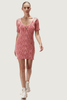 RUE STIIC DRESSES RUE STIIC BLAKE KNIT MINI DRESS - PINK/RED/GOLD