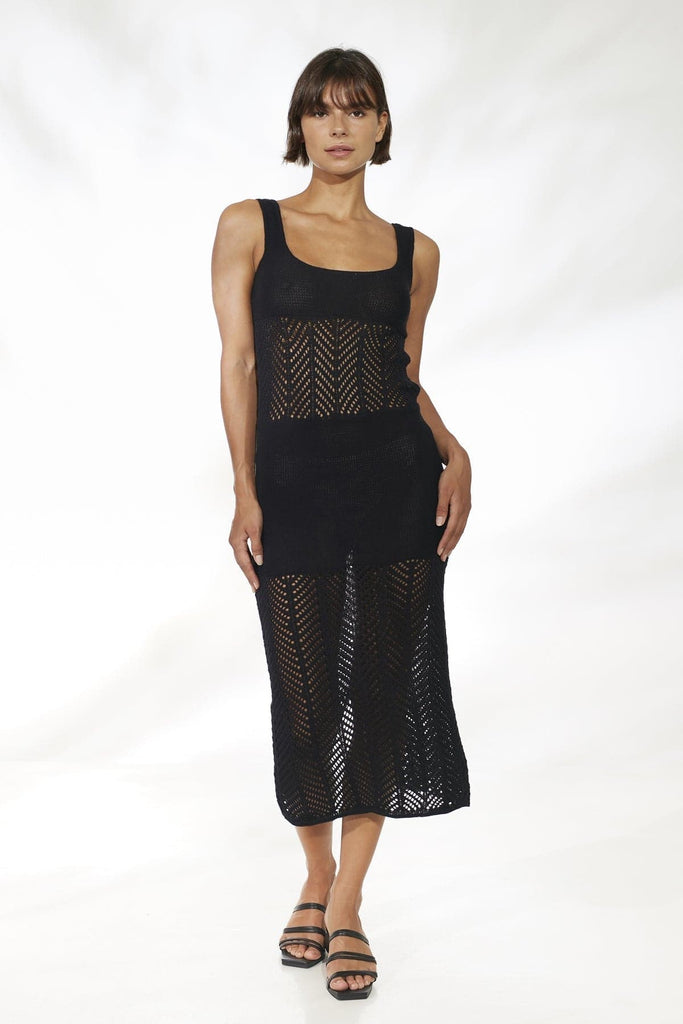 RUE STIIC DRESSES RUE STIIC ERIKA KNIT MAXI DRESS - BLACK