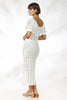 RUE STIIC DRESSES RUE STIIC FLORA KNIT MAXI DRESS - WHITE