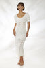 RUE STIIC DRESSES RUE STIIC FLORA KNIT MAXI DRESS - WHITE