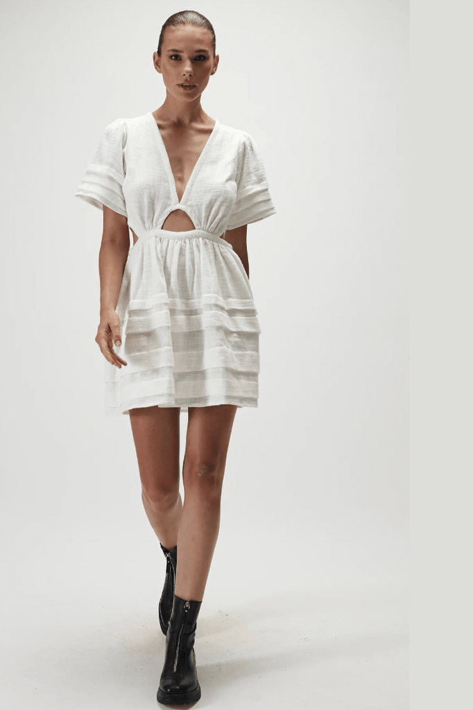 RUE STIIC DRESSES RUE STIIC JULIE MINI DRESS - WHITE