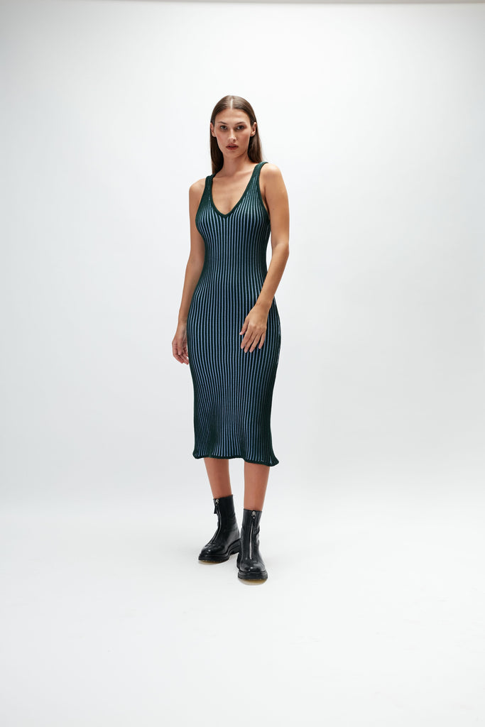 RUE STIIC DRESSES RUE STIIC MOLLY KNIT DRESS - TEAL SKY BLUE