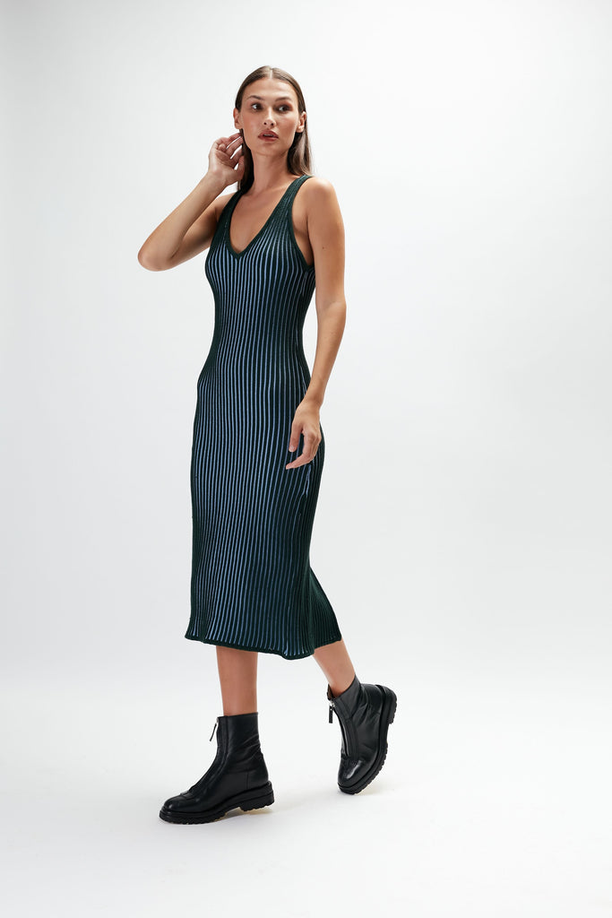 RUE STIIC DRESSES RUE STIIC MOLLY KNIT DRESS - TEAL SKY BLUE