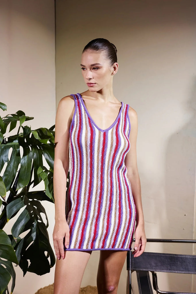 RUE STIIC DRESSES RUE STIIC MOLLY KNIT DRESS - VIOLET MIX
