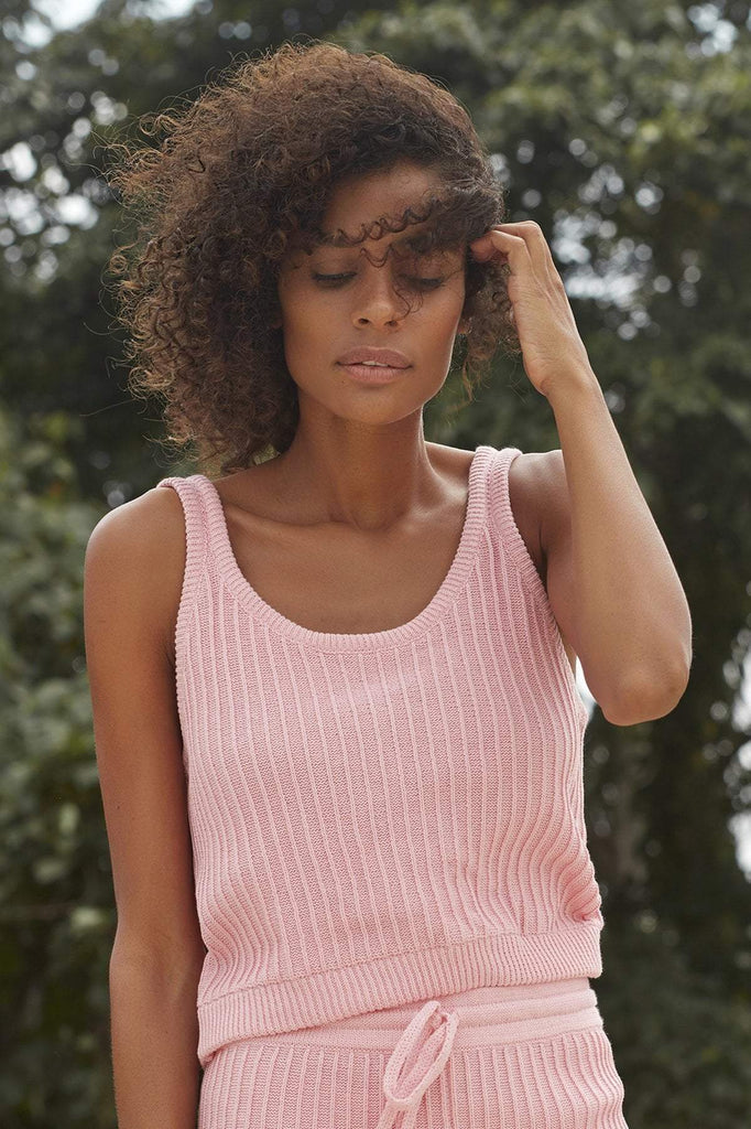 RUE STIIC TOPS RUE STIIC RACHEL KNIT SINGLET - PINK