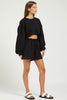 SNDYS LADIES SHORTS SNDYS THE LABEL FLIX SHORTS - BLACK