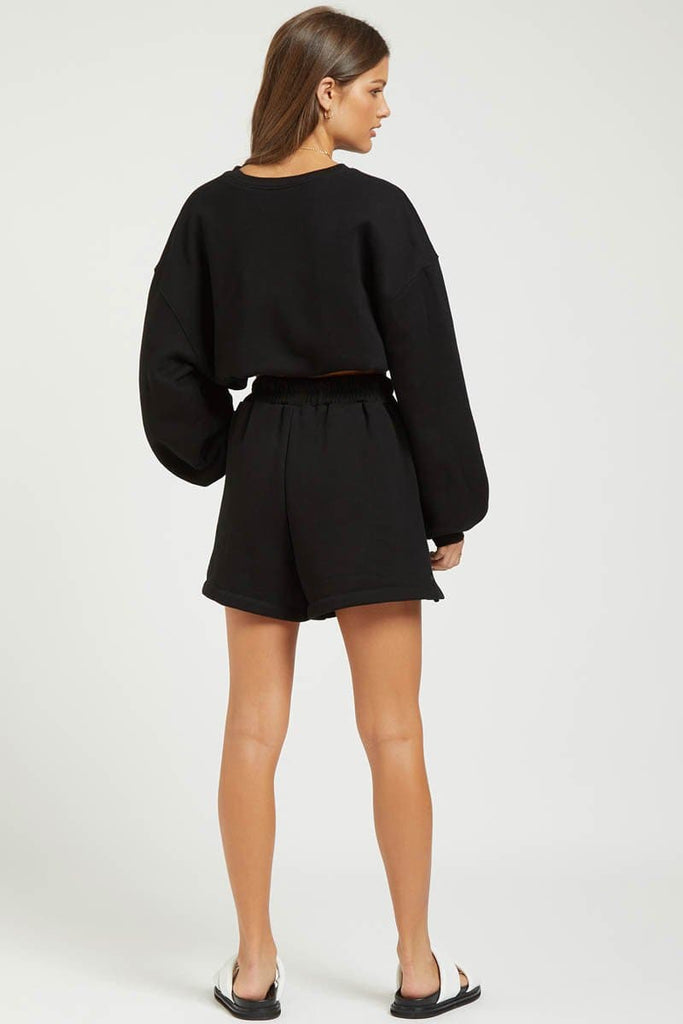 SNDYS LADIES SHORTS SNDYS THE LABEL FLIX SHORTS - BLACK