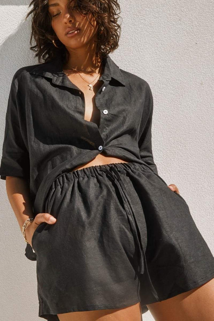 SNDYS TOPS SNDYS THE LABEL BELLA SHIRT - BLACK