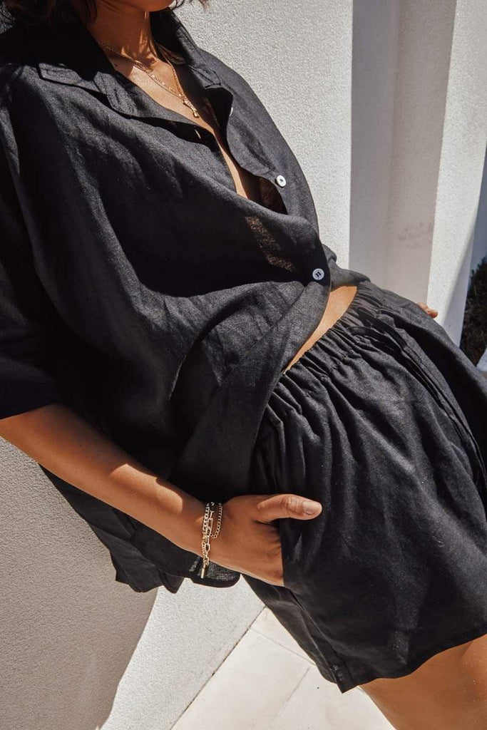 SNDYS TOPS SNDYS THE LABEL BELLA SHIRT - BLACK
