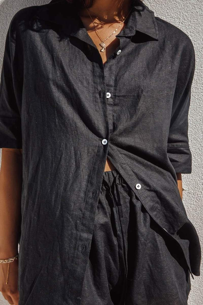 SNDYS TOPS SNDYS THE LABEL BELLA SHIRT - BLACK