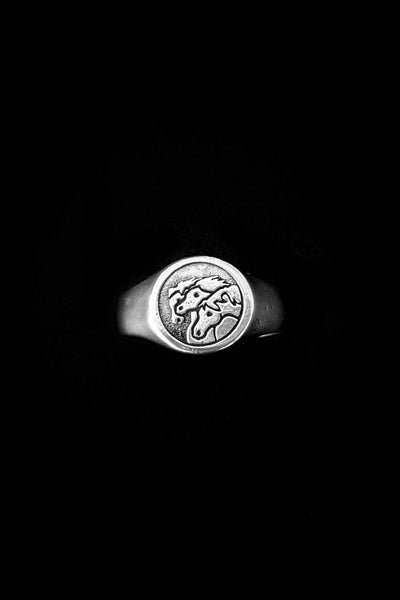 SUE THE BOY JEWELLERY SUE THE BOY PHARAOH'S HORSES RING - 925 STERLING SILVER