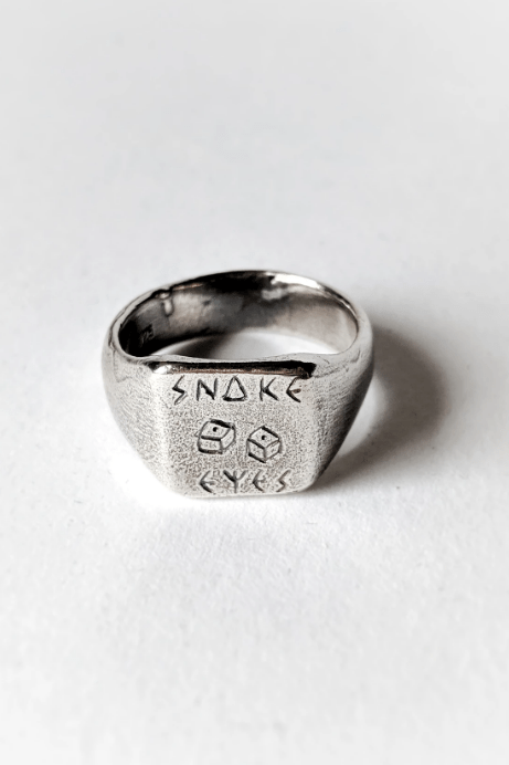 SUE THE BOY JEWELLERY SUE THE BOY SNAKE EYES RING - 925 STERLING SILVER