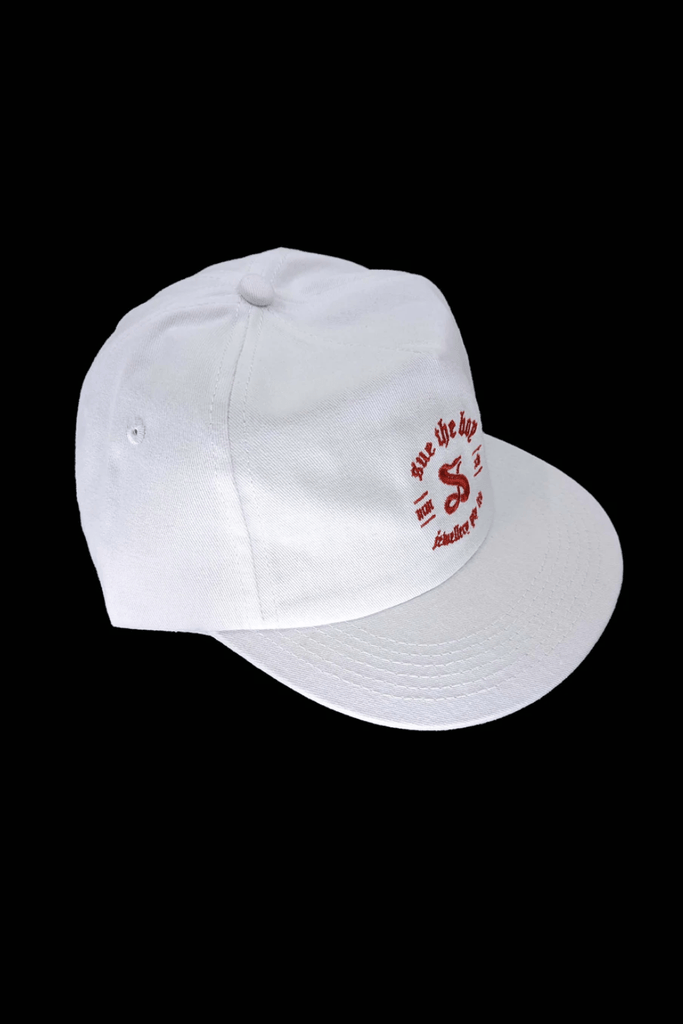 SUE THE BOY JEWELLERY ONE SIZE SUE THE BOY WHITE & RED LOGO CAP  - WHITE/RED