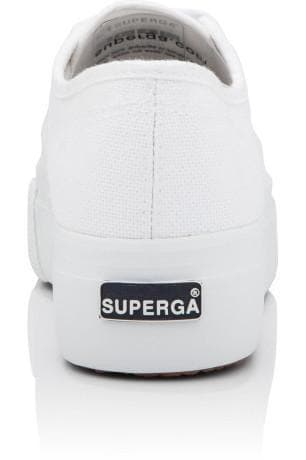 SUPERGA FOOTWEAR SUPERGA 2790 LINEA UP AND DOWN CANVAS PLATFORM - WHITE