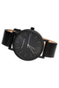 THE HORSE WATCHES THE HORSE THE ORIGINAL WATCH - MATTE BLACK/BLACK SUNRAY/BLACK LEATHER