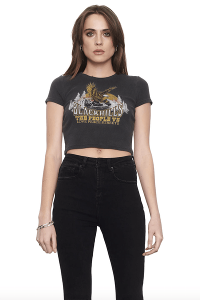 THE PEOPLE VS TOPS TPVS SOARING EAGLE RIB TEE - BLACK