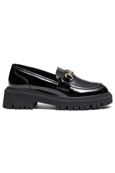 THERAPY SHOES LADIES FOOTWEAR THERAPY EXTRA LOAFER - BLACK PATENT