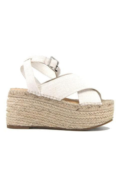 THERAPY SHOES SANDALS & HEELS THERAPY SHOES ANOUK PLATFORM - NATURAL LINEN