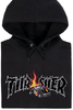 THRASHER MAGAZINE HOODIES THRASHER COP CAR NECKFACE HOOD - BLACK