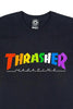 THRASHER MAGAZINE TEE'S THRASHER RAINBOW TEE - BLACK