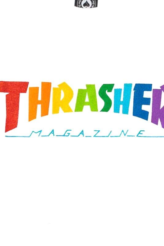 THRASHER MAGAZINE TEE'S THRASHER RAINBOW TEE - WHITE