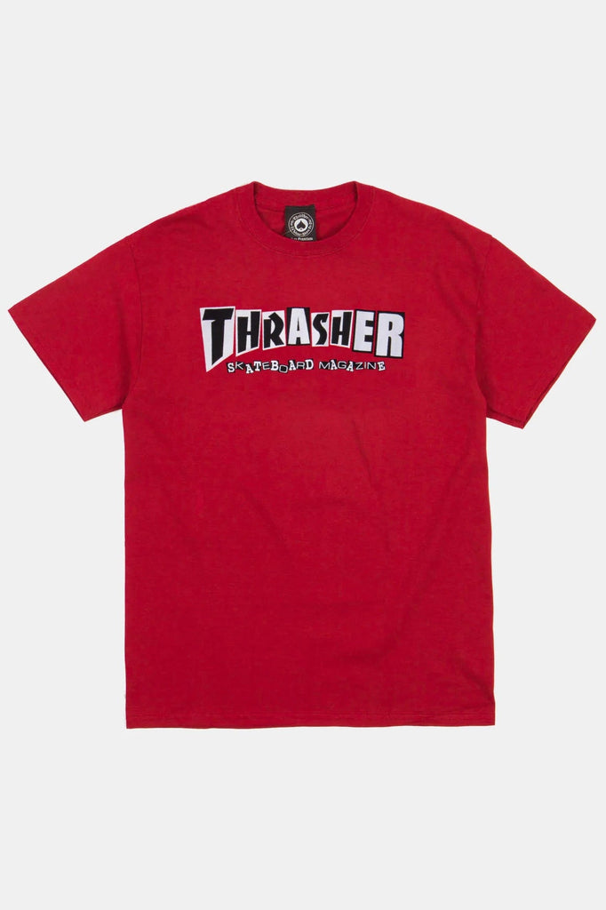 THRASHER MAGAZINE TEE'S THRASHER X BAKER TEE - RED