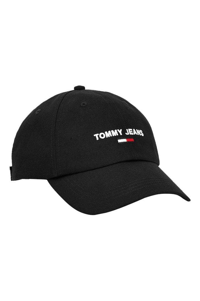 TOMMY JEANS HEADWEAR TOMMY JEANS SPORT LOGO CAP - BLACK