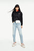 TOMMY JEANS HOODIES TOMMY JEANS BADGE HOODIE - BLACK