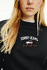 TOMMY JEANS JUMPER TOMMY JEANS TIMELESS SCRIPT LOGO CREW SWEATER - BLACK