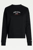 TOMMY JEANS JUMPER TOMMY JEANS TIMELESS SCRIPT LOGO CREW SWEATER - BLACK