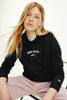 TOMMY JEANS JUMPER TOMMY JEANS TIMELESS SCRIPT LOGO CREW SWEATER - BLACK