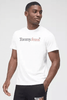 TOMMY JEANS MENS T-SHIRTS TOMMY JEANS ESSENTIAL MULTI LOGO TEE - WHITE