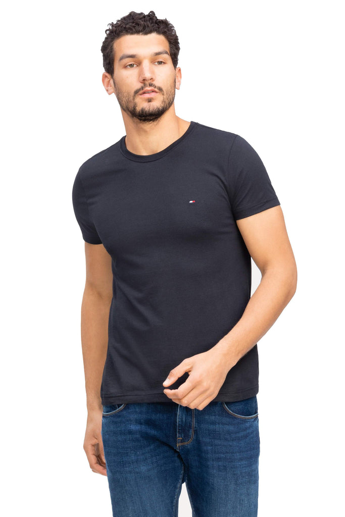 TOMMY JEANS TEES TOMMY HILFIGER ESSENTIAL CLASSIC TEE -  JET BLACK