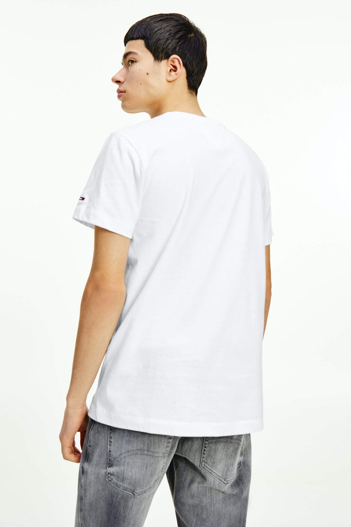 TOMMY JEANS TEES TOMMY JEANS CHEST LOGO TEE - WHITE