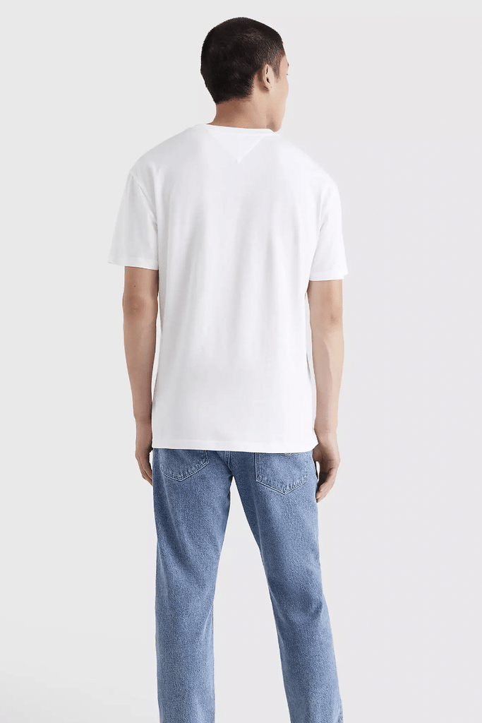 TOMMY JEANS TEES TOMMY JEANS CLASSIC LINEAR LOGO TEE - WHITE