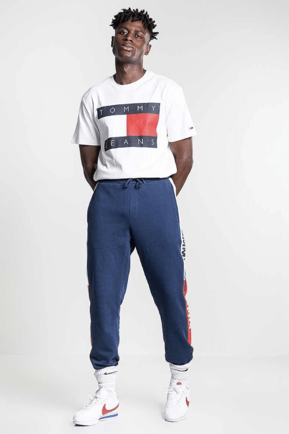 TOMMY JEANS TEES TOMMY JEANS FLAG TEE - WHITE