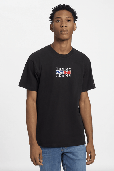 TOMMY JEANS TEES TOMMY JEANS RELAXED TIMELESS TOMMY TEE - BLACK