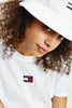 TOMMY JEANS TOPS TOMMY JEANS BADGE LOGO TEE - WHITE