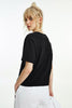TOMMY JEANS TOPS TOMMY JEANS ESSENTIAL CROPPED LOGO TEE - BLACK