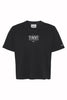 TOMMY JEANS TOPS TOMMY JEANS ESSENTIAL CROPPED LOGO TEE - BLACK