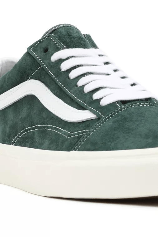 Green suede vans old 2025 skool