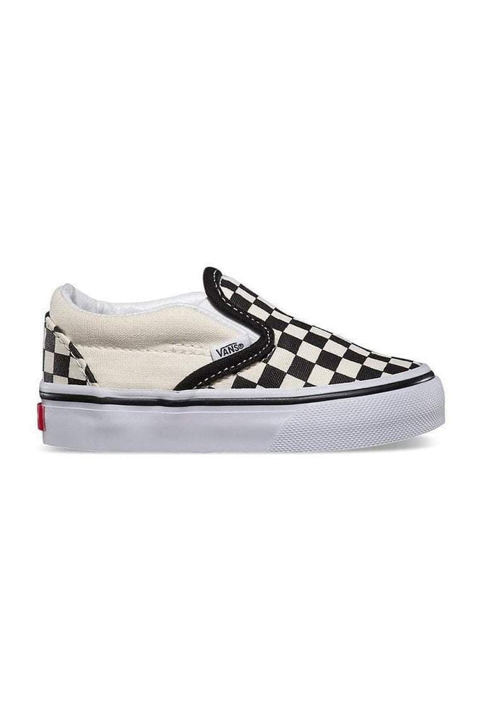 Grey and black deals checkerboard slip on vans