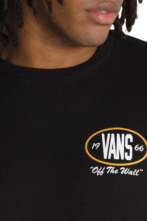 VANS MENS T-SHIRTS VANS TEAM PLAYER CHECKERBOARD T-SHIRT - BLACK/OLD GOLD